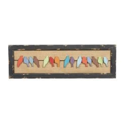 Outlet 😉 Multicolored Wood Eclectic Birds Wall Décor by Ivory and Iris 😉