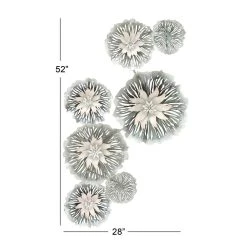 Flash Sale 👏 52" Gray Metal Eclectic Floral Wall Décor by Ivory and Iris 🤩 12 Flash Sale 👏 52" Gray Metal Eclectic Floral Wall Décor by Ivory and Iris 🤩 -Cheap Ivory and Iris Store D352856S 6
