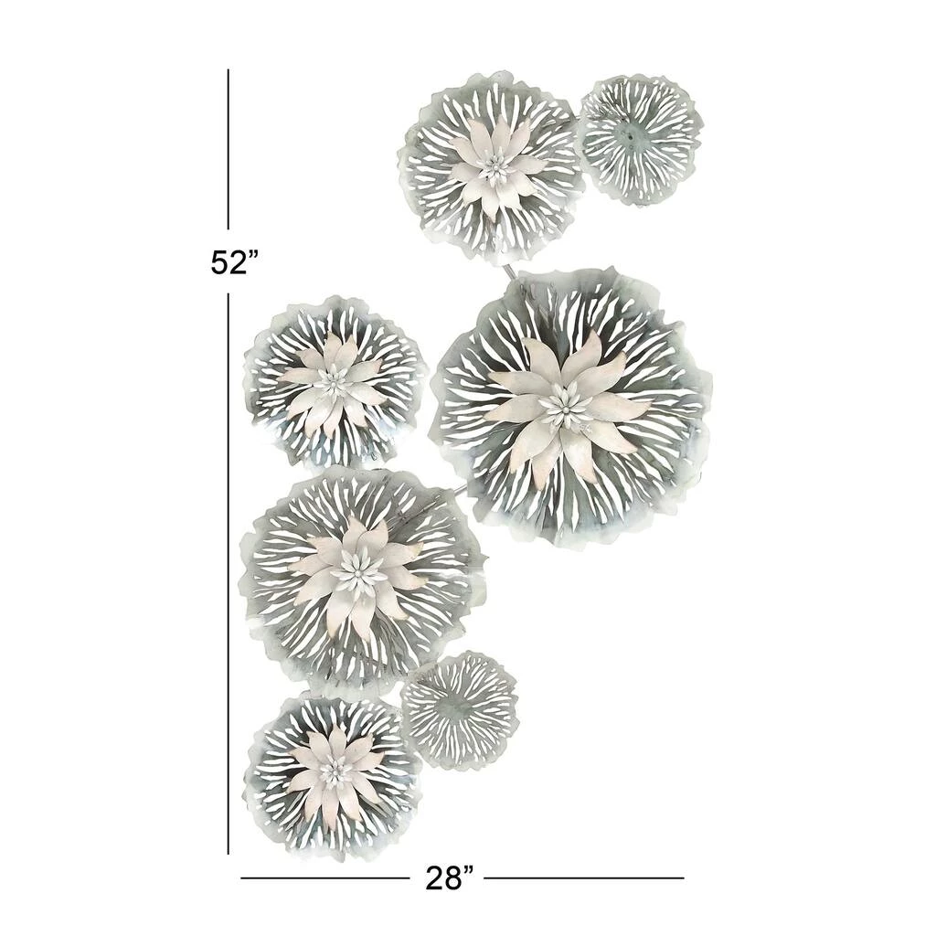 Flash Sale 👏 52" Gray Metal Eclectic Floral Wall Décor by Ivory and Iris 🤩 6 Flash Sale 👏 52" Gray Metal Eclectic Floral Wall Décor by Ivory and Iris 🤩 - Image 6