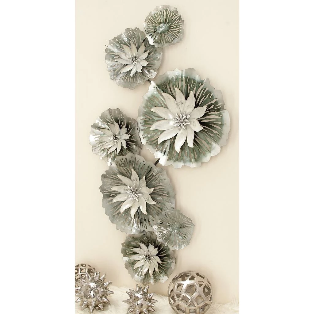 Flash Sale 👏 52" Gray Metal Eclectic Floral Wall Décor by Ivory and Iris 🤩 2 Flash Sale 👏 52" Gray Metal Eclectic Floral Wall Décor by Ivory and Iris 🤩 - Image 2