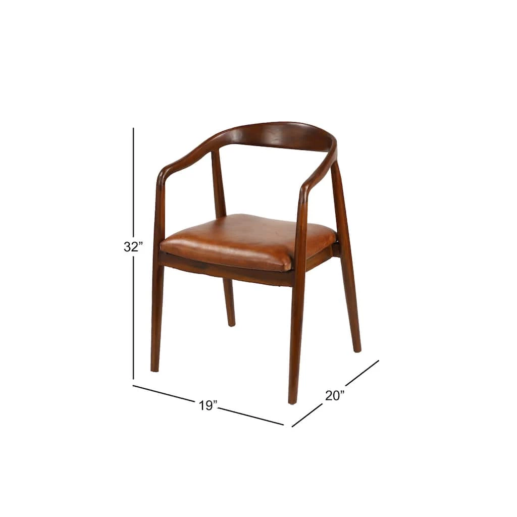 Best Sale π Brown Leather & Teak Contemporary Dining Chair by Ivory and Iris β€οΈ 8 Best Sale π Brown Leather & Teak Contemporary Dining Chair by Ivory and Iris β€οΈ - Image 8