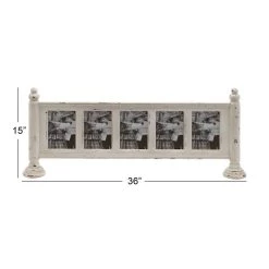 Promo ❤️ 5 Opening White Distressed Vintage 36" x 15" Frame by Ivory and Iris ✔️ -Cheap Ivory and Iris Store D359268S 8