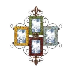 Brand new ⭐ 4 Opening Multicolor 4" x 6" Metal Traditional Frame by Ivory and Iris 😍