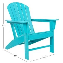 Outlet 🎁 Blue Traditional Adirondack Chair by Ivory and Iris 🧨 -Cheap Ivory and Iris Store D359328S 1