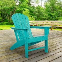 Outlet 🎁 Blue Traditional Adirondack Chair by Ivory and Iris 🧨 -Cheap Ivory and Iris Store D359328S 11