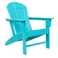 Outlet 🎁 Blue Traditional Adirondack Chair by Ivory and Iris 🧨