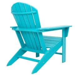 Outlet 🎁 Blue Traditional Adirondack Chair by Ivory and Iris 🧨 -Cheap Ivory and Iris Store D359328S 15