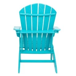 Outlet 🎁 Blue Traditional Adirondack Chair by Ivory and Iris 🧨 -Cheap Ivory and Iris Store D359328S 2