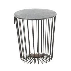 Brand new 🥰 Black Metal Farmhouse Outdoor Accent Table by Ivory and Iris 🔔 -Cheap Ivory and Iris Store D359331S 6