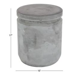 Deals 🛒 Light Gray Fiber Clay Industrial Stool by Ivory and Iris 🎉 -Cheap Ivory and Iris Store D359333S 1