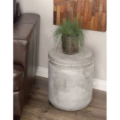 Deals 🛒 Light Gray Fiber Clay Industrial Stool by Ivory and Iris 🎉 -Cheap Ivory and Iris Store D359333S 4