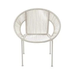 Best reviews of 😍 White Metal Contemporary Outdoor Chair by Ivory and Iris 🔥