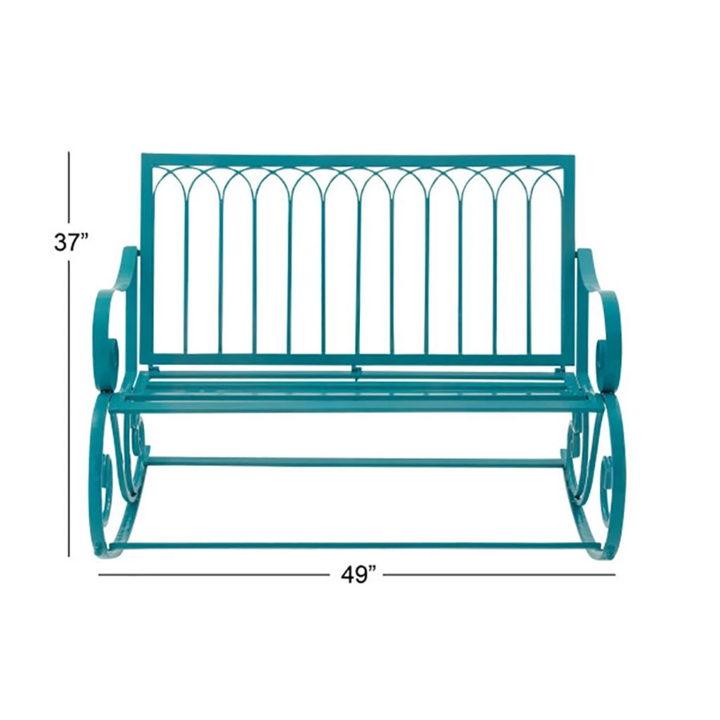 Best deal π Turquoise Metal Eclectic Bench by Ivory and Iris π 2 Best deal π Turquoise Metal Eclectic Bench by Ivory and Iris π - Image 2