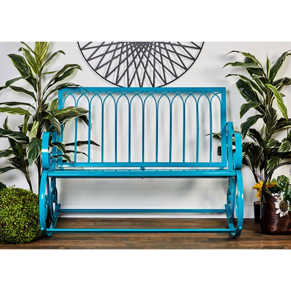 Best deal π Turquoise Metal Eclectic Bench by Ivory and Iris π 4 Best deal π Turquoise Metal Eclectic Bench by Ivory and Iris π - Image 4