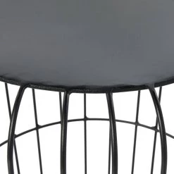 Wholesale 🔔 Gray Tin Industrial Outdoor Accent Table by Ivory and Iris 👏 -Cheap Ivory and Iris Store D359353S 4