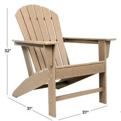 Brand new 🥰 Brown Traditional Adirondack Chair by Ivory and Iris ✨ -Cheap Ivory and Iris Store D359354S 14