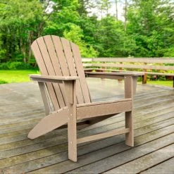 Brand new 🥰 Brown Traditional Adirondack Chair by Ivory and Iris ✨ -Cheap Ivory and Iris Store D359354S 7