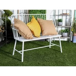 Brand new π― White Metal Farmhouse Bench by Ivory and Iris π 9 Brand new π― White Metal Farmhouse Bench by Ivory and Iris π -Cheap Ivory and Iris Store D359355S 1