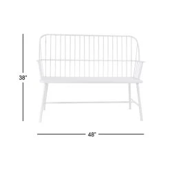 Brand new π― White Metal Farmhouse Bench by Ivory and Iris π 13 Brand new π― White Metal Farmhouse Bench by Ivory and Iris π -Cheap Ivory and Iris Store D359355S 2