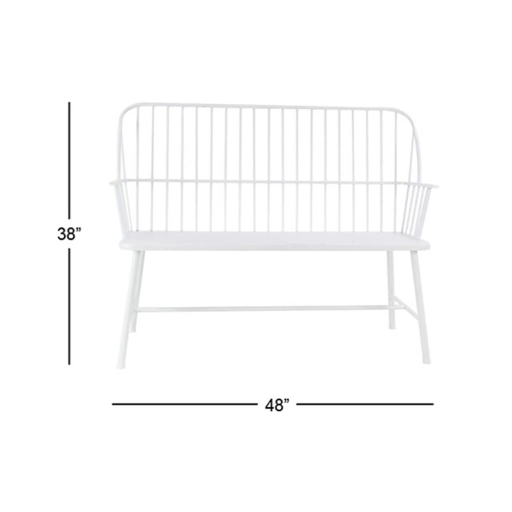 Brand new π― White Metal Farmhouse Bench by Ivory and Iris π 7 Brand new π― White Metal Farmhouse Bench by Ivory and Iris π - Image 7