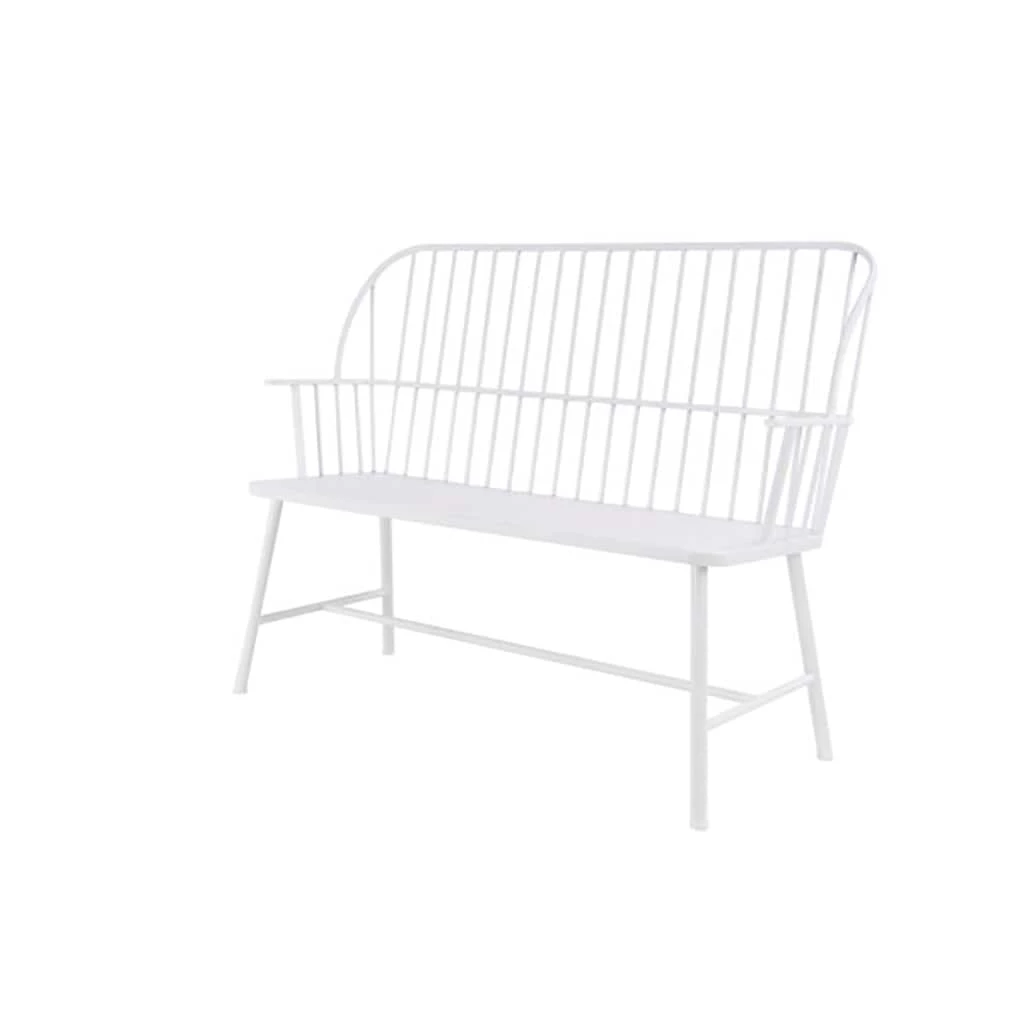 Brand new π― White Metal Farmhouse Bench by Ivory and Iris π 1 Brand new π― White Metal Farmhouse Bench by Ivory and Iris π
