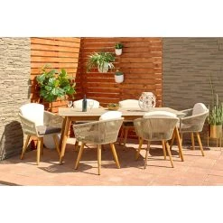 Brand new 🧨 Light Brown Modern Outdoor Dining Chair Set by Ivory and Iris 🔥 -Cheap Ivory and Iris Store D359359S 11
