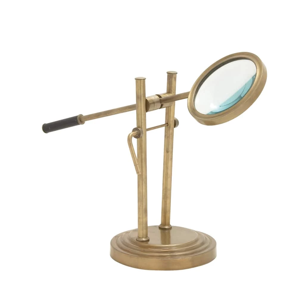 Best Sale β 25'' Gold Aluminum Traditional Magnifying Glass by Ivory and Iris π€© 1 Best Sale β 25'' Gold Aluminum Traditional Magnifying Glass by Ivory and Iris π€©