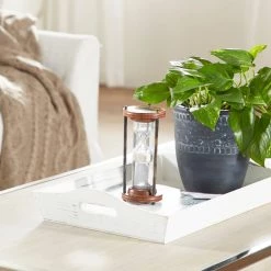 Best deal 👏 8'' Brown Mango Wood Traditional Timer by Ivory and Iris ✨ -Cheap Ivory and Iris Store D359390S 5