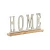 Buy 🔔 13'' Silver Aluminum & Light Wood Glam Home Sign by Ivory and Iris ⌛
