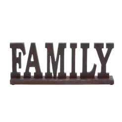 Promo 🌟 20" Black Wood Family Decorative Sign by Ivory and Iris 😍