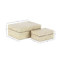 Wholesale 🛒 Beige 👩 Mother of Pearl Coastal Box Set by Ivory and Iris 🔥 -Cheap Ivory and Iris Store D359698S 11