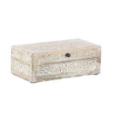 Best Pirce 🔥 White Mango Wood Natural Box Set, 8", 10" & 12" by Ivory and Iris 😍 -Cheap Ivory and Iris Store D359711S 3