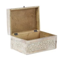 Best Pirce 🔥 White Mango Wood Natural Box Set, 8", 10" & 12" by Ivory and Iris 😍 -Cheap Ivory and Iris Store D359711S 5