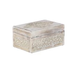 Best Pirce 🔥 White Mango Wood Natural Box Set, 8", 10" & 12" by Ivory and Iris 😍 -Cheap Ivory and Iris Store D359711S 6