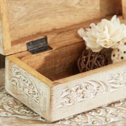 Best Pirce 🔥 White Mango Wood Natural Box Set, 8", 10" & 12" by Ivory and Iris 😍 -Cheap Ivory and Iris Store D359711S 9