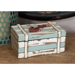 Cheap 😍 Aquamarine Wood Coastal Anchor Box Set by Ivory and Iris 🎁 -Cheap Ivory and Iris Store D359712S 12