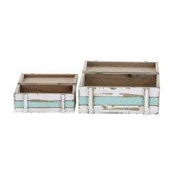Cheap 😍 Aquamarine Wood Coastal Anchor Box Set by Ivory and Iris 🎁 -Cheap Ivory and Iris Store D359712S 6