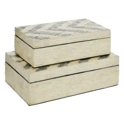 Best reviews of π Cream Chevron Wood Modern Box Set by Ivory and Iris π