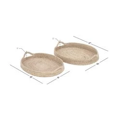 Brand new 𧨠Brown Sea Grass Boho Style Tray Set by Ivory and Iris π 8 Brand new 𧨠Brown Sea Grass Boho Style Tray Set by Ivory and Iris π -Cheap Ivory and Iris Store D361674S 4