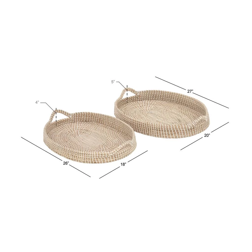 Brand new 𧨠Brown Sea Grass Boho Style Tray Set by Ivory and Iris π 4 Brand new 𧨠Brown Sea Grass Boho Style Tray Set by Ivory and Iris π - Image 4