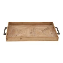 Best reviews of 🎉 Natural Brown Wood Contemporary Tray by Ivory and Iris 🎁
