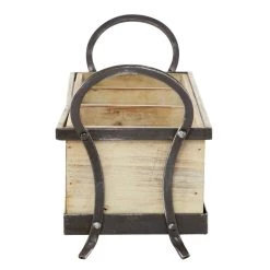 Best deal 🎁 22" Brown Wood Farmhouse Tray by Ivory and Iris 🌟 -Cheap Ivory and Iris Store D361684S 2