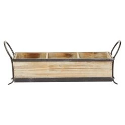 Best deal 🎁 22" Brown Wood Farmhouse Tray by Ivory and Iris 🌟 -Cheap Ivory and Iris Store D361684S 5