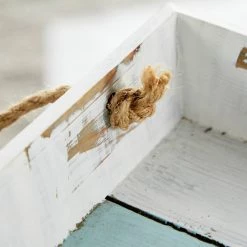 Flash Sale 🌟 White Wood Coastal Tray Set by Ivory and Iris 🎁 -Cheap Ivory and Iris Store D361685S 6