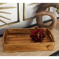 Top 10 🔔 Light Brown Mango Wood Rustic Tray Set by Ivory and Iris ❤️ -Cheap Ivory and Iris Store D361688S 12