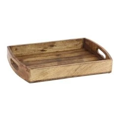 Top 10 🔔 Light Brown Mango Wood Rustic Tray Set by Ivory and Iris ❤️ -Cheap Ivory and Iris Store D361688S 3