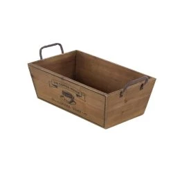 Best Pirce 🌟 Natural Brown Wood Farmhouse Tray Set by Ivory and Iris ✨ -Cheap Ivory and Iris Store D361690S 6