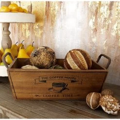 Best Pirce 🌟 Natural Brown Wood Farmhouse Tray Set by Ivory and Iris ✨ -Cheap Ivory and Iris Store D361690S 9