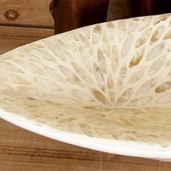 Brand new 🛒 22" White 👩 Mother of Pearl Coastal Tray by Ivory and Iris 🤩 -Cheap Ivory and Iris Store D361693S 6