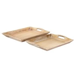 Brand new β¨ Brown Mango Wood Traditional Tray Set by Ivory and Iris β